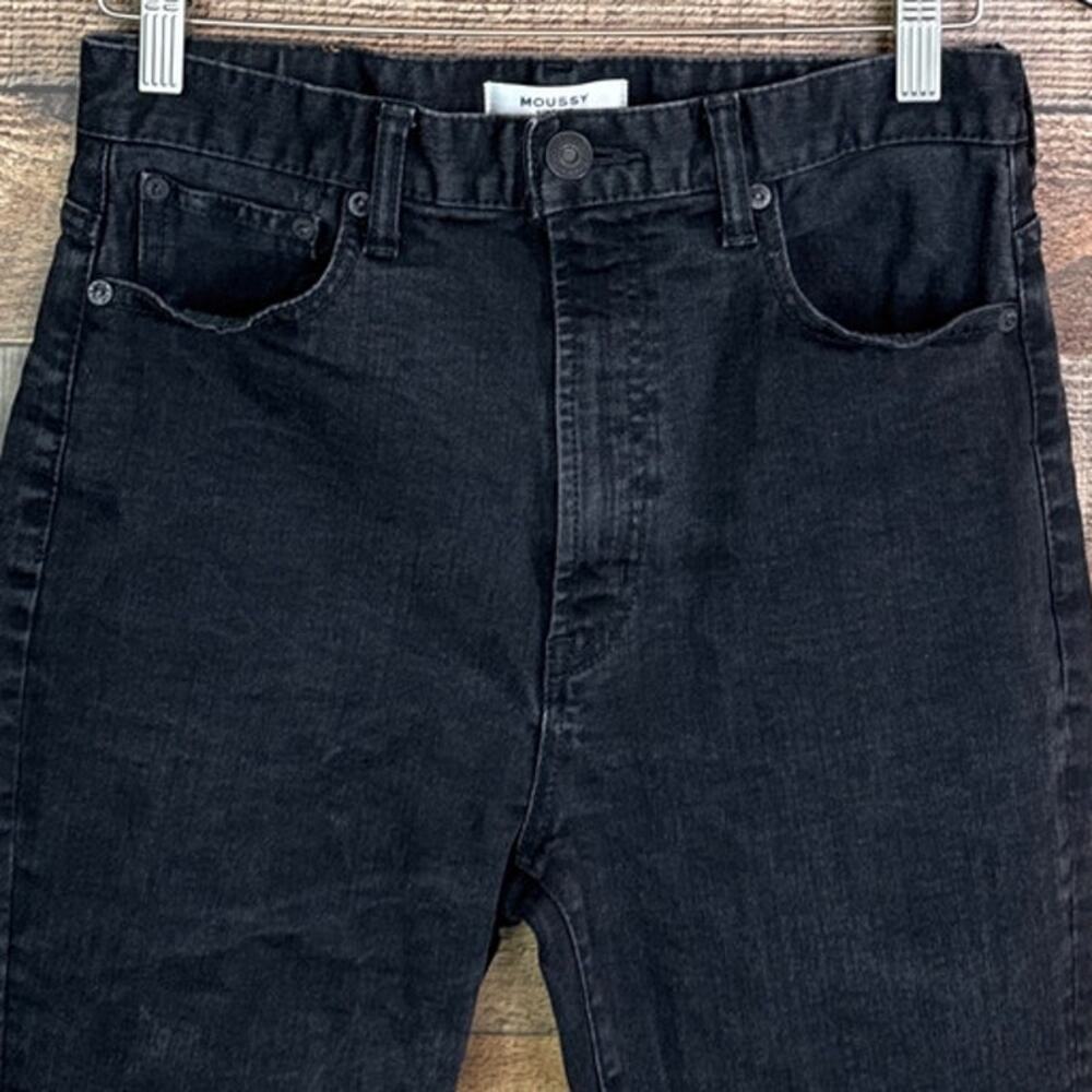 Moussy Vintage Filer Rebirth Skinny Jeans High Waist Light Black SZ 28 - Picture 2 of 10